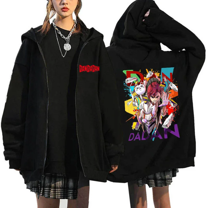 Dandadan Okarun Zip Up Hoodies Style Youthful Manga Anime Printed Sweatshirt Design Designer Female Hoodie Zipper Funny