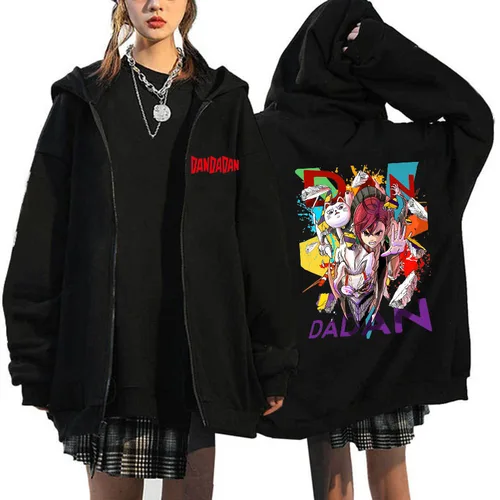 Imagen 2 del producto Dandadan Okarun sudaderas con cremallera estilo juvenil Manga Anime impreso sudadera diseño diseñador mujer Sudadera con capucha cremallera divertida