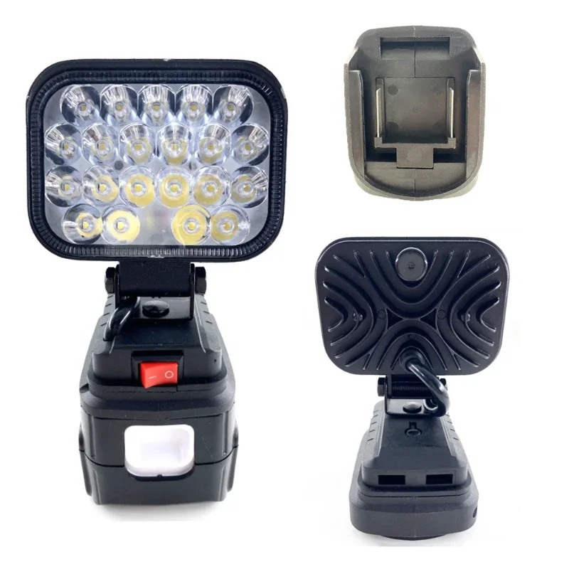 18V LED Lamp Work Light For Makita For DeWalt For Milwaukee Outdoor Lighting Work Lamp Camping Emergency Flood Lights Flashlight