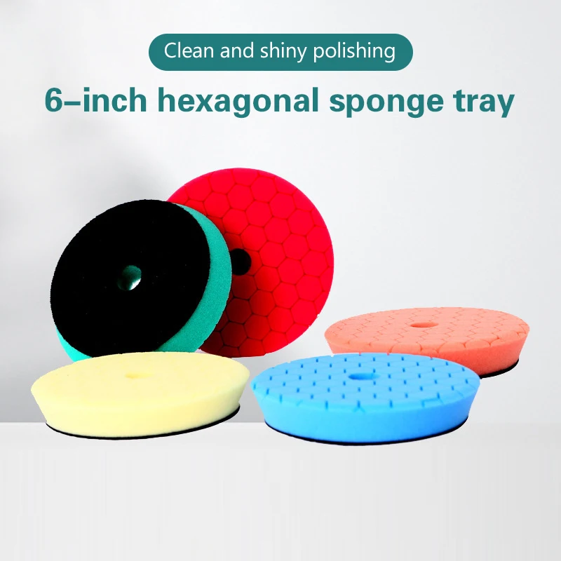 

6Inch Car Sponge Polishing Pad Self-Adhesive Buffing Waxing Sponge Wool Wheel Polishing Pad For Car Polisher Drill