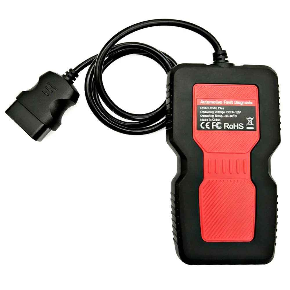 V519 PLUS Universal OBD2 ELM327 Scanner Car Code Reader OBDII Auto Diagnostic Tool Clear Engine Warning Light Vehicle Fault Code