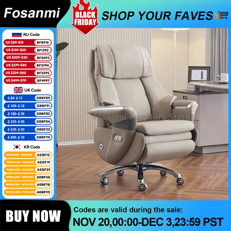 Sedia da ufficio ergonomica con sedile girevole e poggiapiedi Schienale regolabile Angolo e sedia per computer direzionale regolabile in altezza