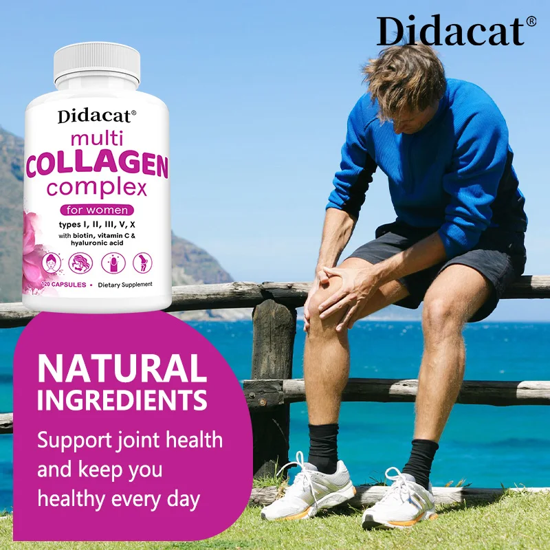 

Multiple Collagen Complex-Types I,II,III,V,and X-Hair,Skin,Nail,Bones,Joint Health Support,Strengthens Immune System,Non-GMO