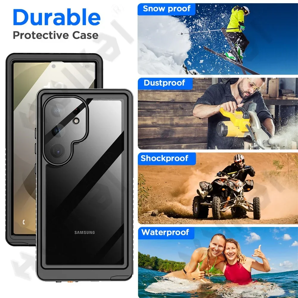 IP68 Shellbox Waterproof Case For Samsung Galaxy S26 S25 S24 S23 Ultra A57 A37 A56 A36 5G Aluminum Swimming Phone Luxury Cover