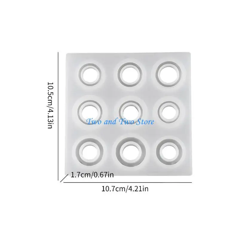 HX6F Resin Rings Molds Assorted Sizes Rings Silicone Epoxy Mould Crafters Essential