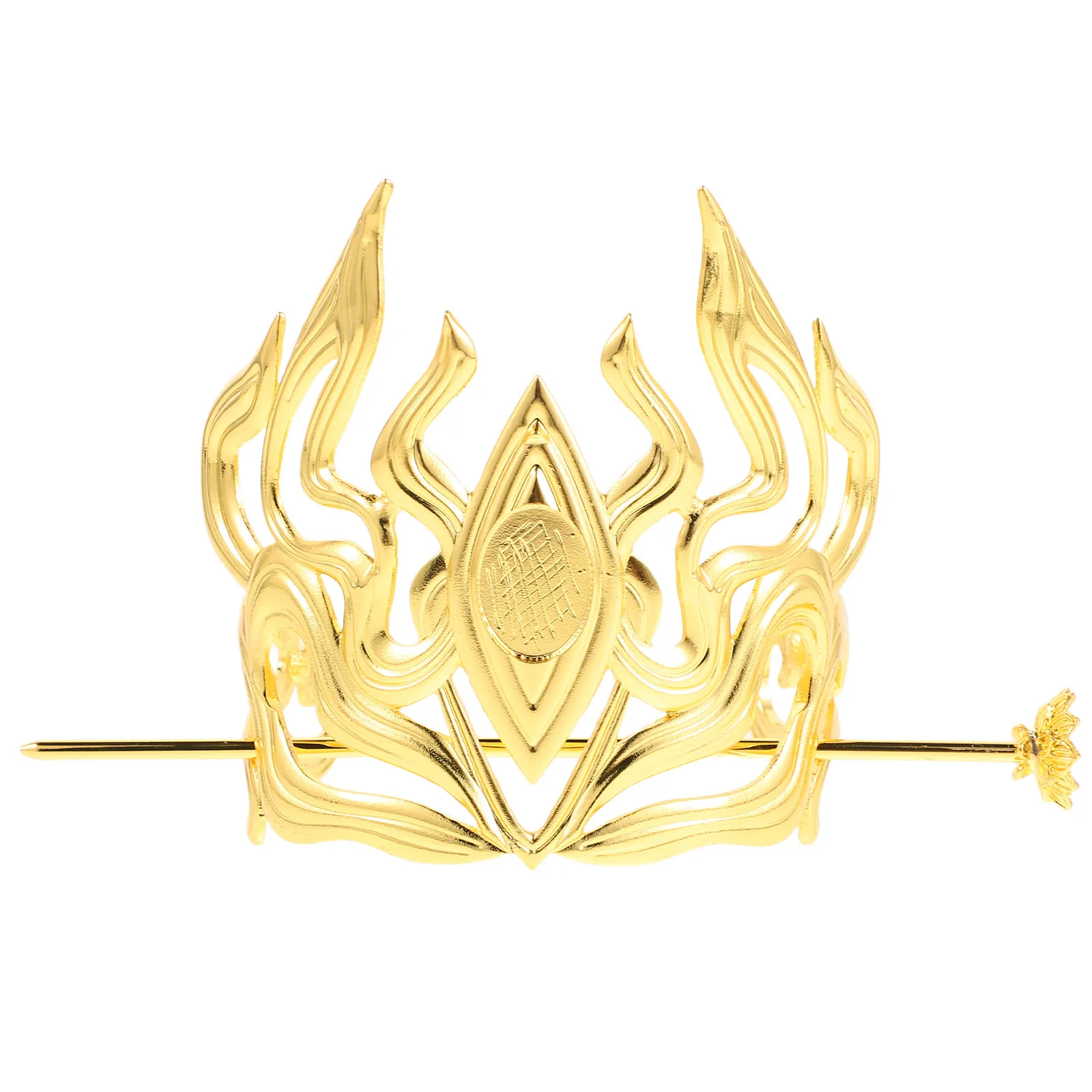 

Traditional Chinese Crown Hairpin Vintage Metal Hair Stick for Men Hanfu Accessories Ancient Style Headdress Chignon Pin Bun
