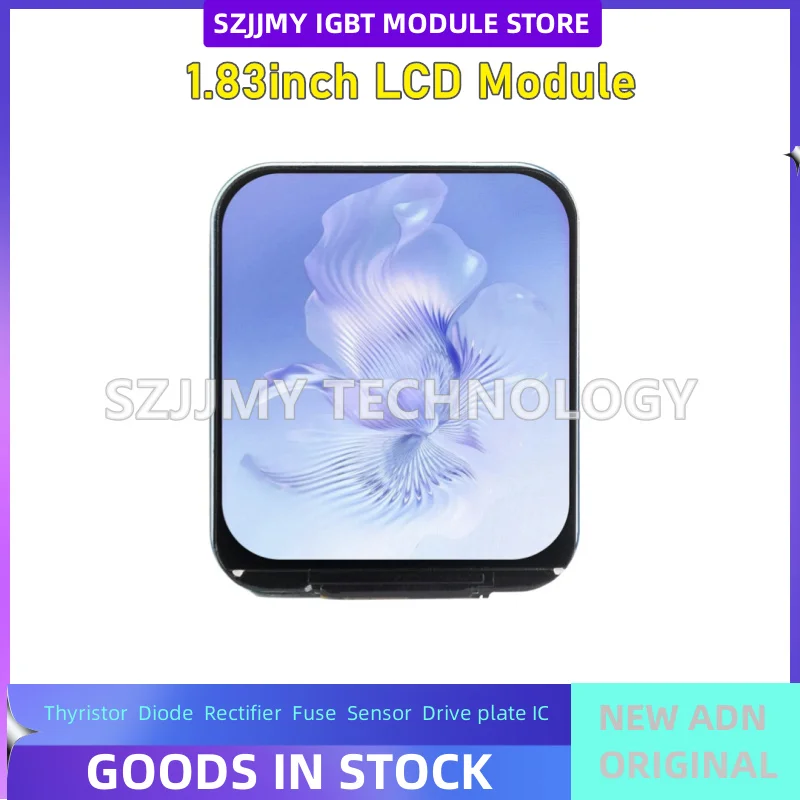 1.83-inch color LCD display screen, IPS material, SPI interface, 65K color round corner LED liquid crystal display