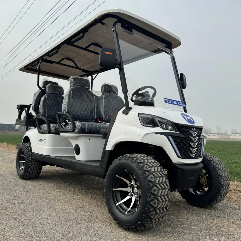 New 4 Wheel Disc Brake 10 Inch Display Off Road Golf Cart Driving Distance Up To 120km Hunting 2 Seat Electric Golf Cart