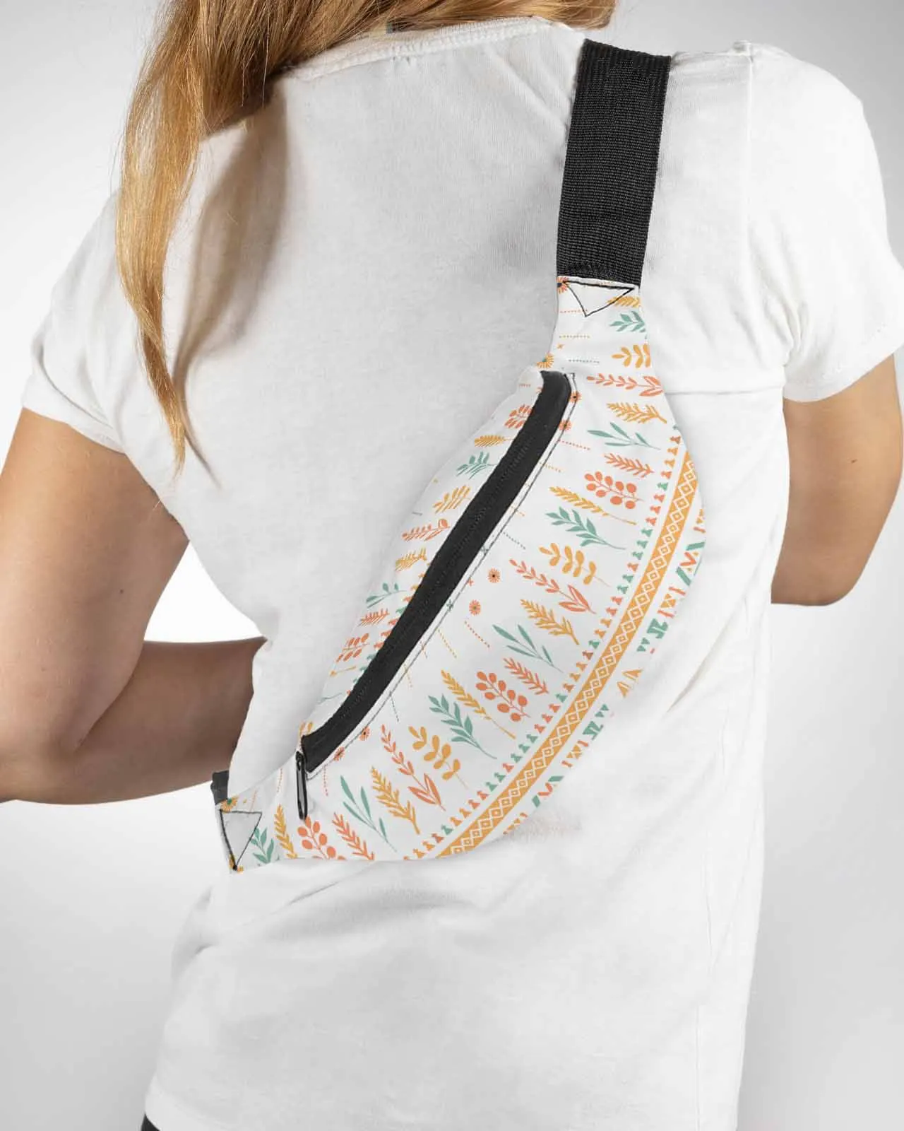 Aztec Navajo Flower Grass Tribe  Men Women Waist Bag Fanny Pack Belt Bag Wallet Pouch Waterproof Banana Hip Bags