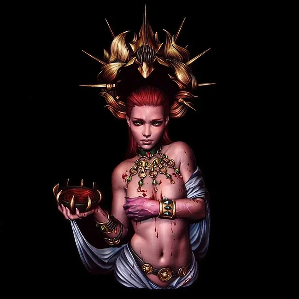 

Комплект модели портрета средней длины из смолы 1/12, Женский священник Bloodthsty, в разобранном виде и неокрашенный GK