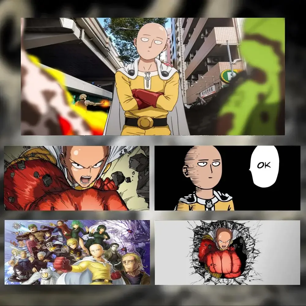 Strong Cool Anime O-One Punch Man Mouse Pad Large Thick Desk Pad Stitched Edges Gaming Mouse Mat for PC