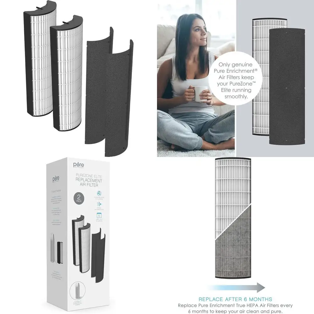 

Сменный HEPA-фильтр 2-в-1 для очистителя воздуха Elite 4-в-1 - 2 шт.