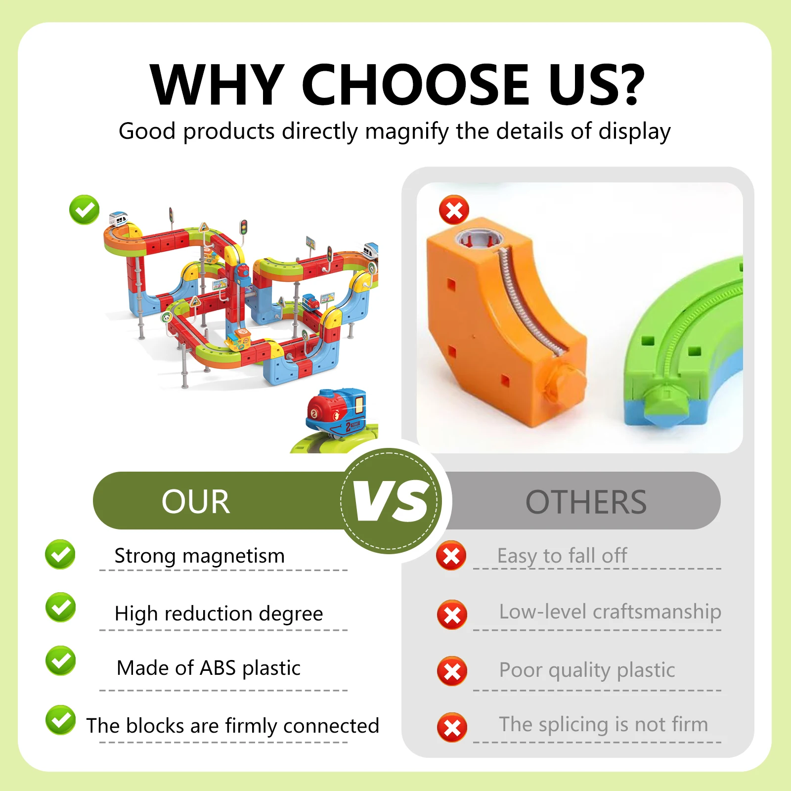 Juego de tren de fusión de vías: riel magnético 3D Infinity de 168 piezas con cubos de vástago mixtos y partidos, juguete mágico flexible de pista de carrera para niños