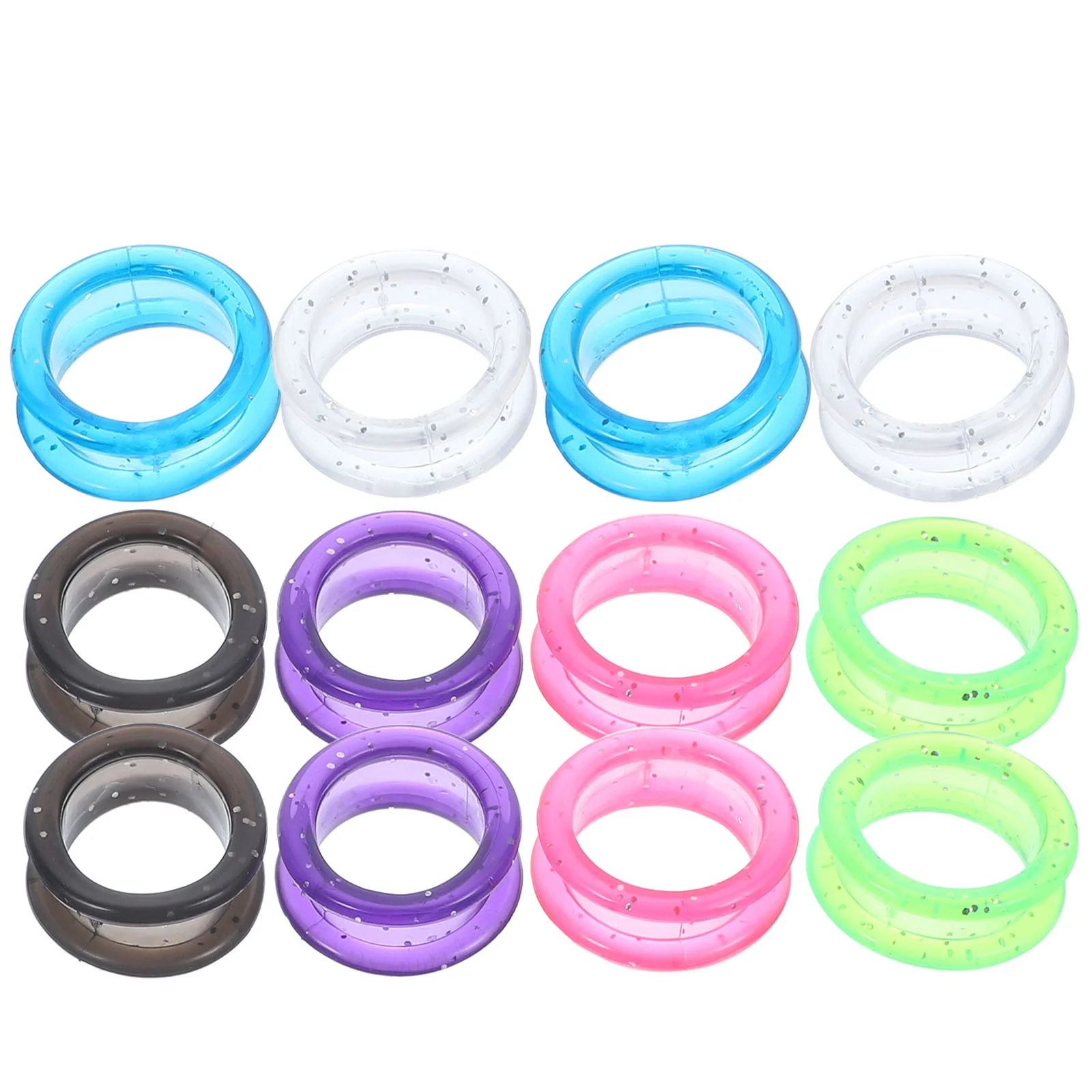 12 PCS Scissors Silicone Ring Grooming Professional Canine Accessory Hair Colored Rings Finger Protective Case