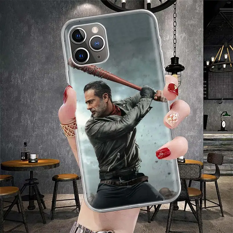 Negan The Walking Dead Soft Phone Case For IPhone 11 13 16 Pro MAX 15 + 14 Plus 12 Mini X XS Apple 8 7 SE Fundas Coque 11 12 13 