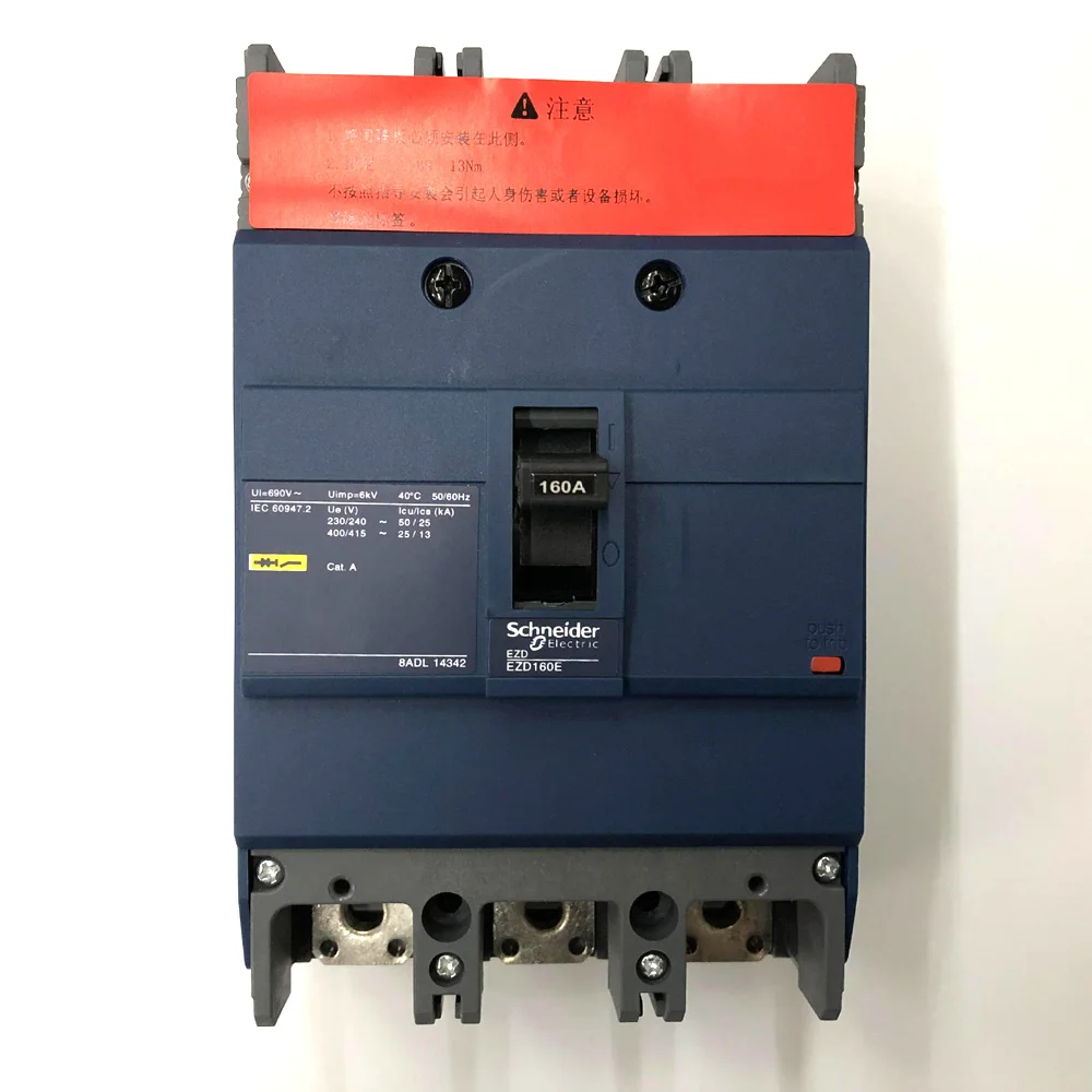 Original Schneider Electric Circuit Breaker EZD160E3160N 3-Pole 160A 25KA Voltage Protector EZD160E TM160D Smart Air Switch MCCB
