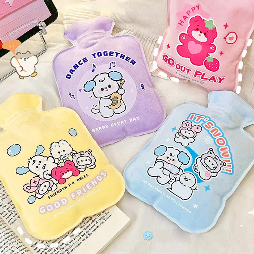 

Cartoon Portable Hot Water Bag 550ml Large Capacity Explosion Leak Hand Warmer For Menstrual Cramps Neck Shoulder So