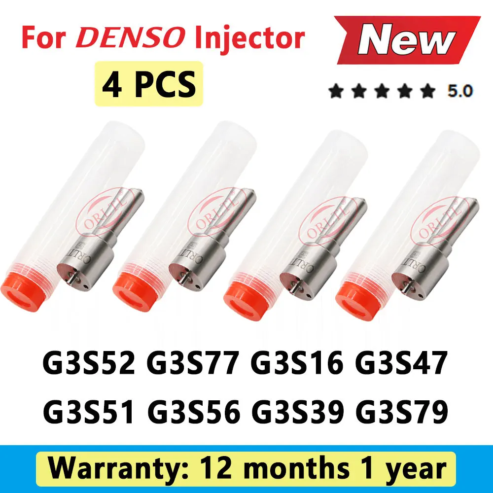 

4 PCS New G3S52 G3S77 G3S16 G3S47 G3S51 G3S56 G3S39 G3S79 Diesel Nozzle for Denso Injector