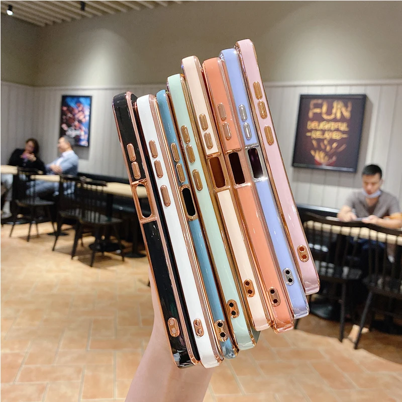 Love Heart Plating Phone Case On For Motorola Moto G60 G30 G20 G10 G50 5G 2021 G22 G52 G40 E20 G8 G9 Play E7 Plus Power Cover