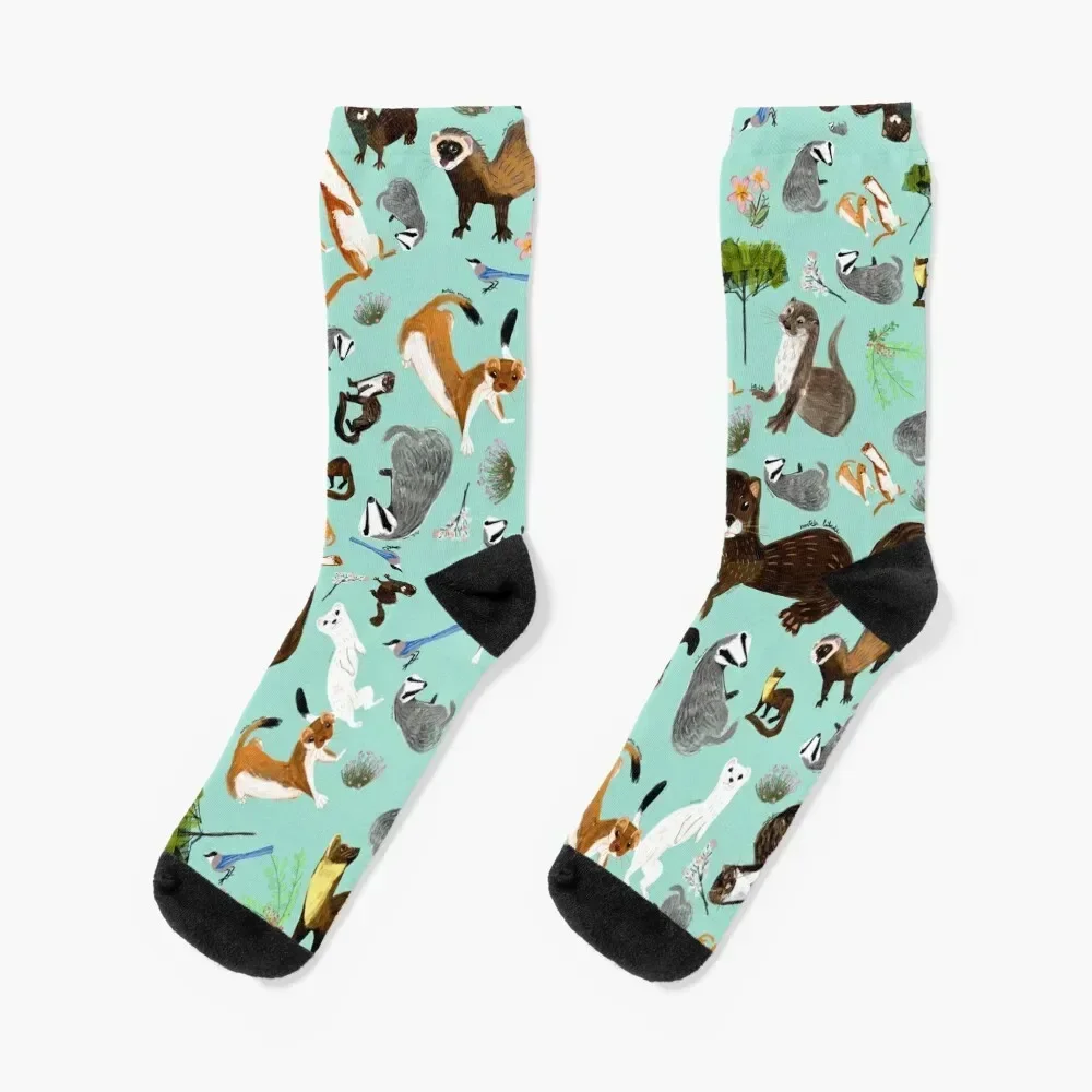 

Mustelids from Spain pattern Socks heated compression sport designer Men's Socks Women's