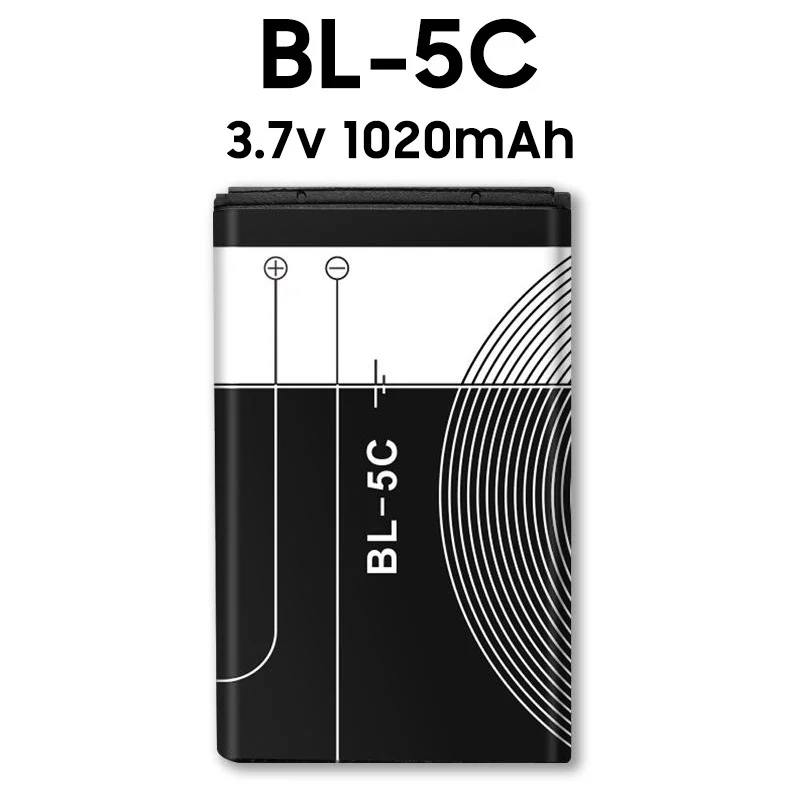 High Capacity Battery BL5C BL-5C 3.7V Lithium Phone Battery For Nokia 1100 1110 1200 1208 1280 2600 2700 3100 3110 5130 6230