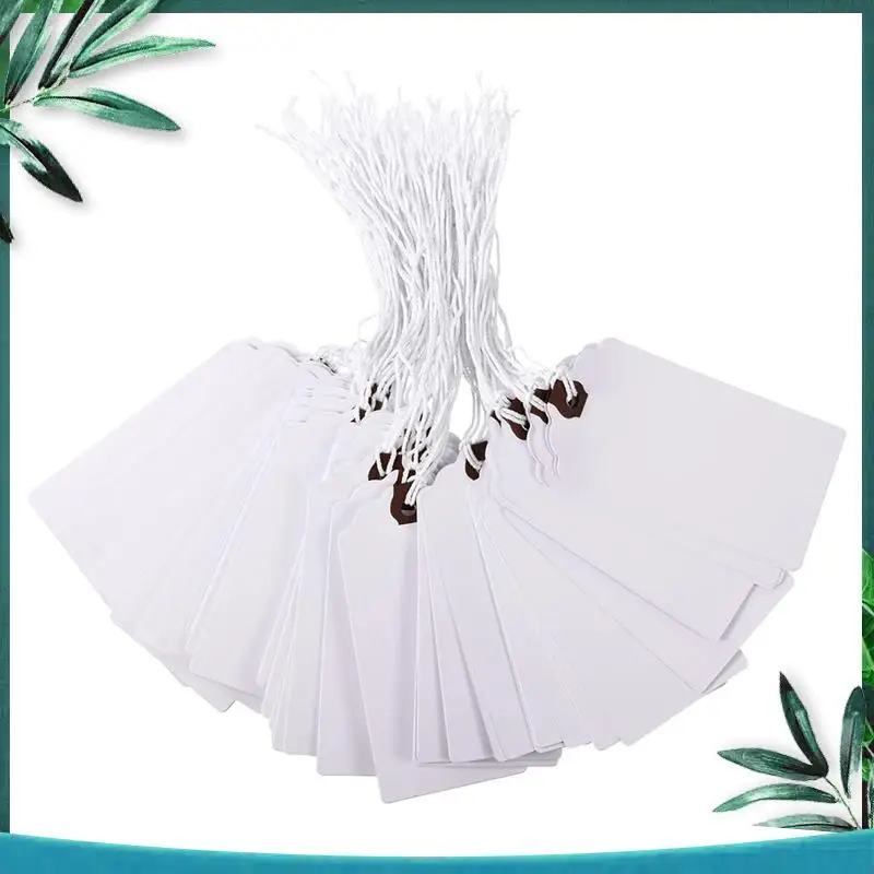 (NEW) 240Pcs 4 3/4 X 2 3/8In Manila Labels Shipping Labels Cardboard Labels With String Hanging Labels With Reinforced Holes