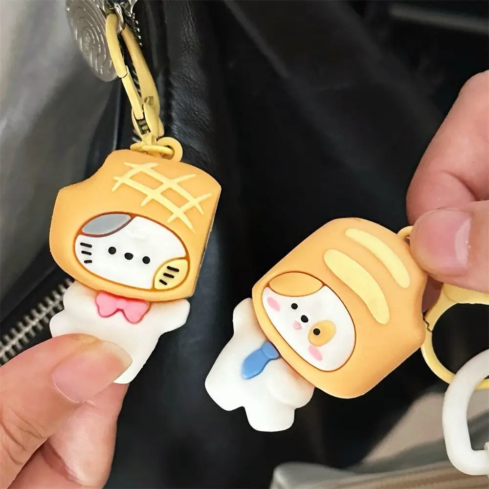 1 pair Animal Magnetic Suction Keychain Korean Style Cartoon Cute Puppy Pendant Kawaii PVC Couple Keyring Girls