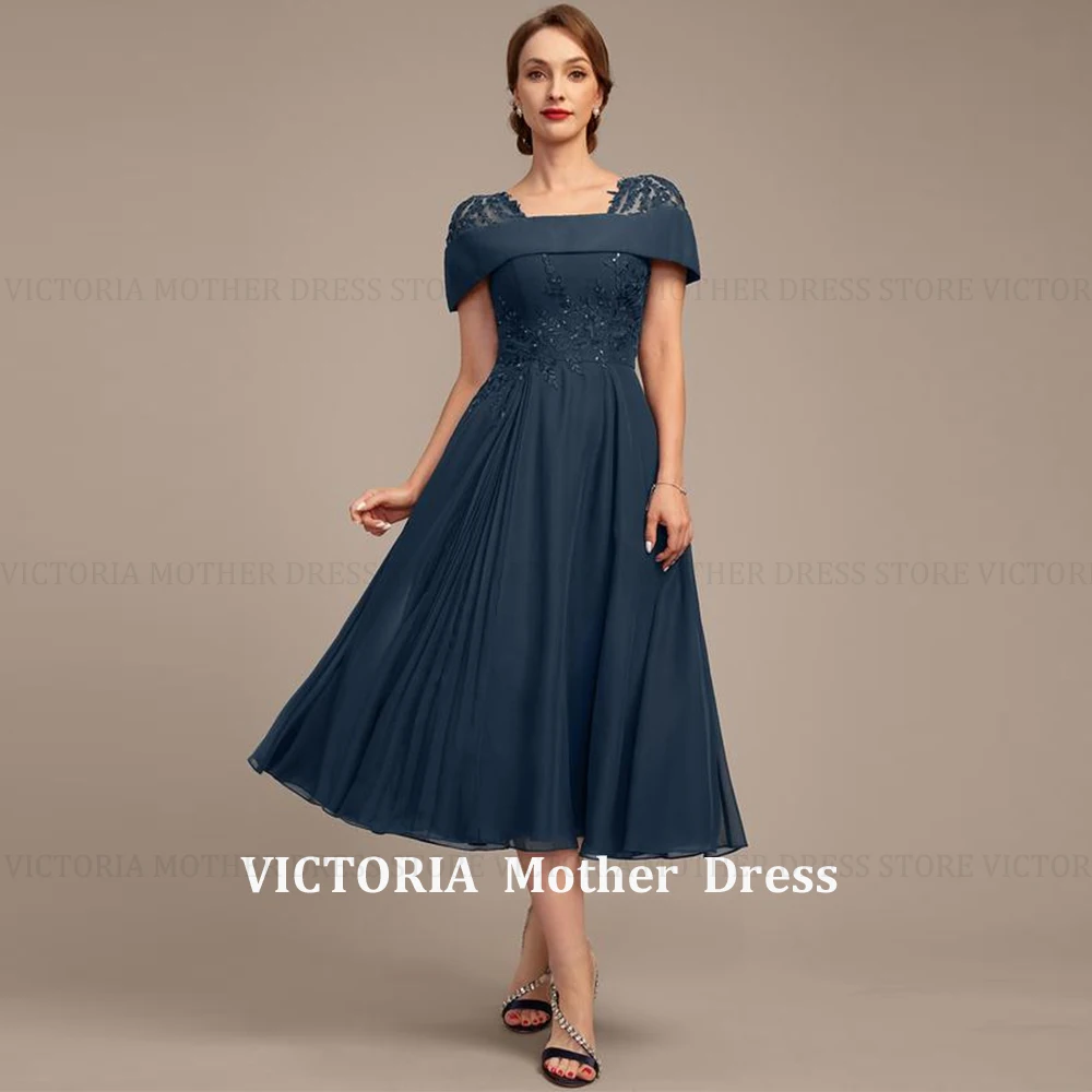 

VICTORIA Customized Exquisite Mother of the Bride Dress A-Line Sequins Appliques Wedding Guest Dresses Long Party Evening Gowns