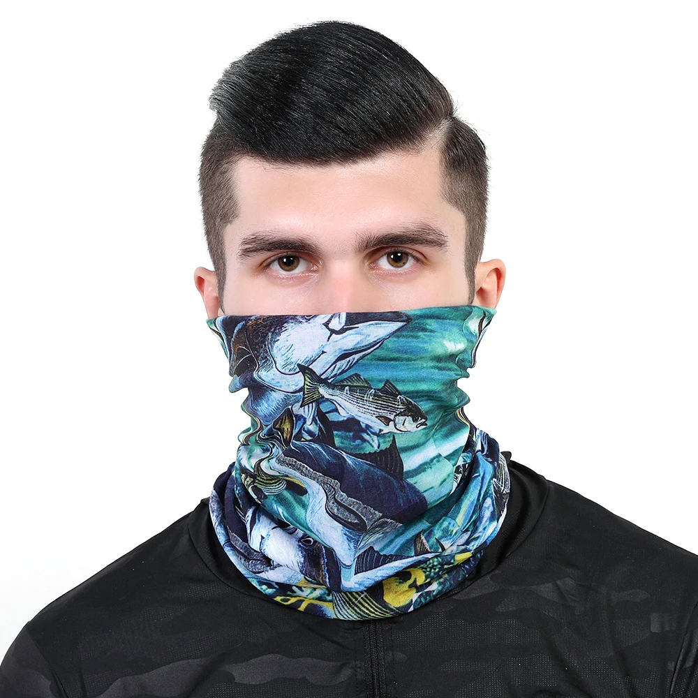 Outdoor Sports Magic Seamless Bandanas Ocean Fishing Headbands Sun protection Cycling Face Shield Mask For Women Men Head Scarf