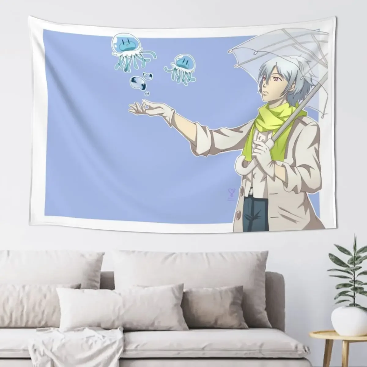 Watching the Jellyfishes- DmmD Clear Tapestry Outdoor Decor Kawaii Room Decor On The Wall Tapestry