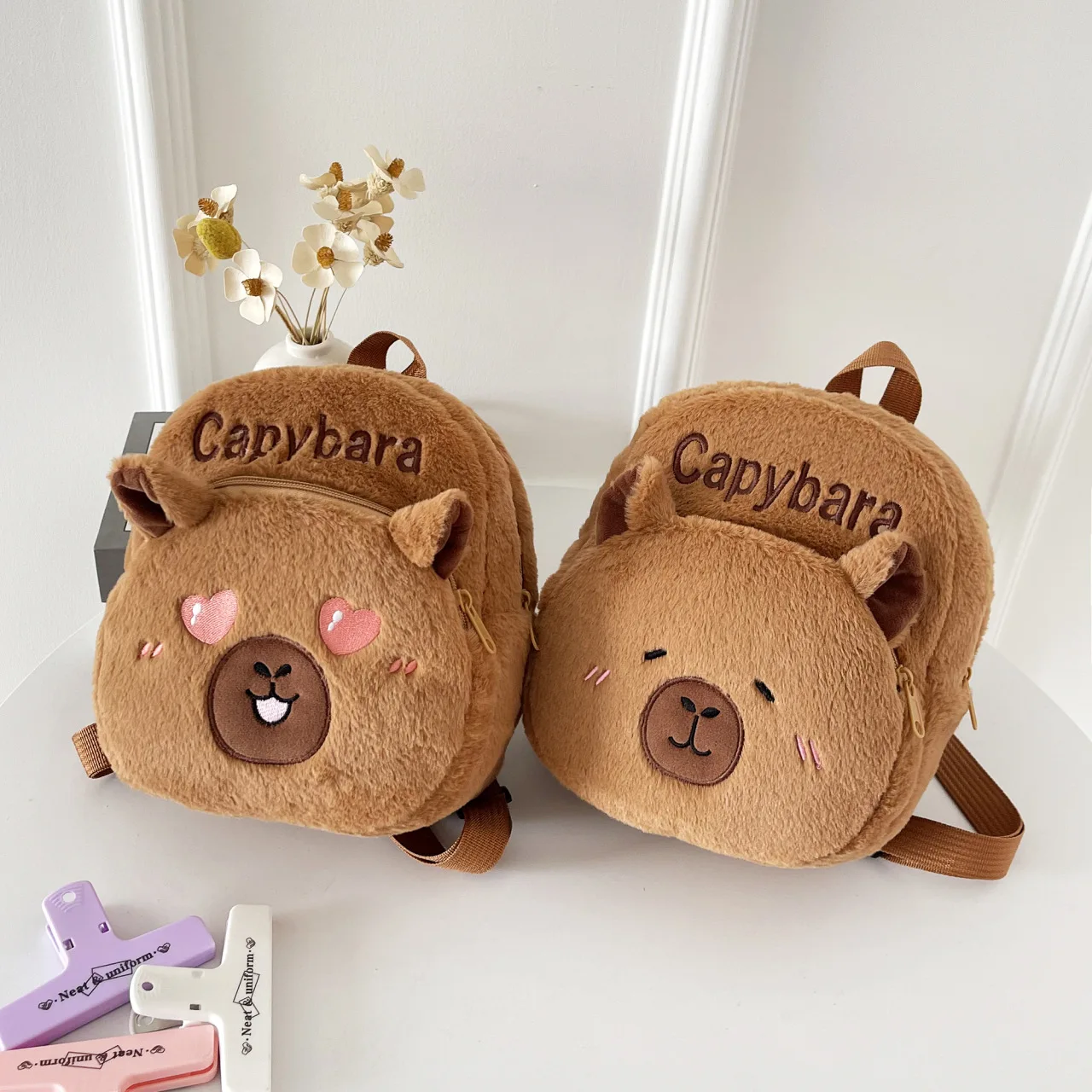 Tas Ransel Boneka Kapibara Baru, Tas Ransel Hewan Kartun Lucu, Tas Wanita Boneka Kapibara, Hadiah Untuk Anak Perempuan