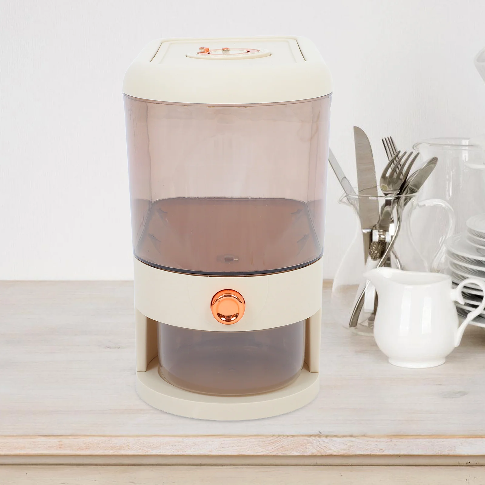 

Airtight Rice Container with Visible Measurement Dispensing Grain Storage Dispenser for Kitchen Cereal Flour Bean