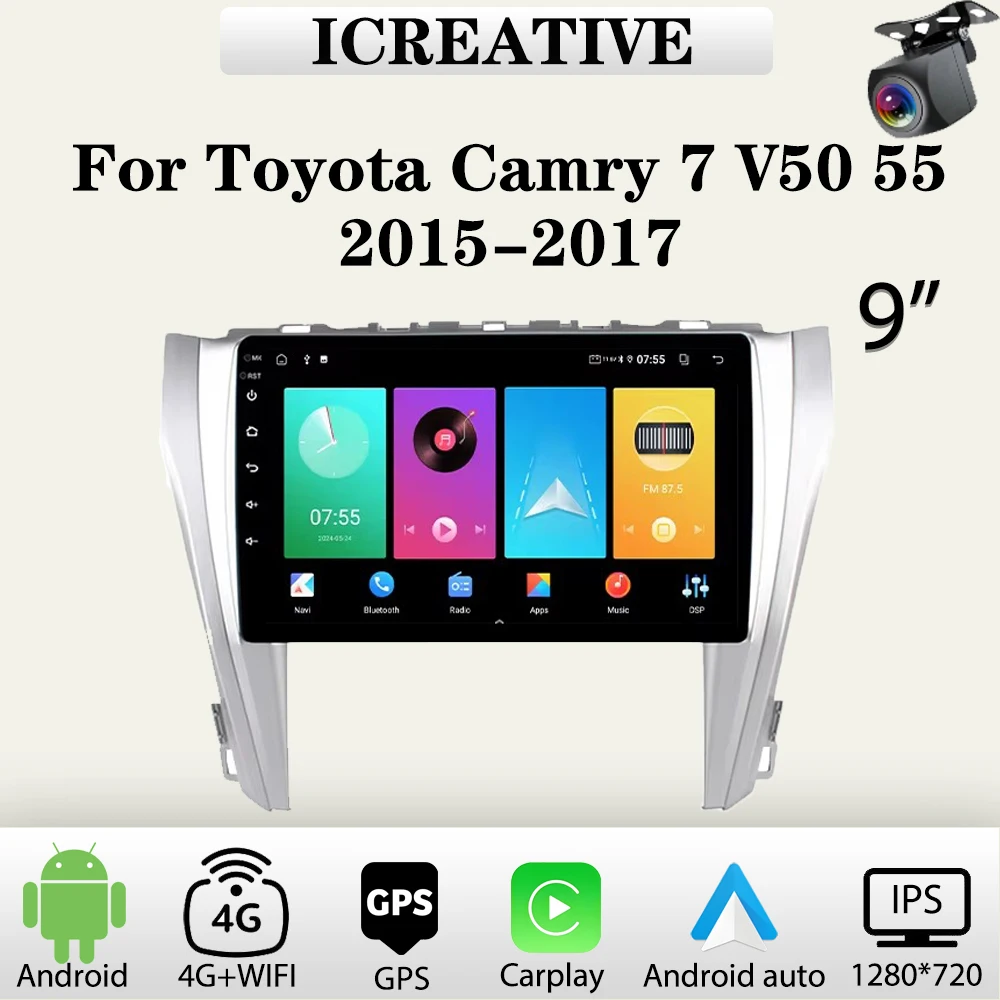 

Car Radio Android for Toyota Camry 7 V50 55 2015-2017 Multimedia Carplay Player Car Stereo Autoradio Head Unit Navigation GPS