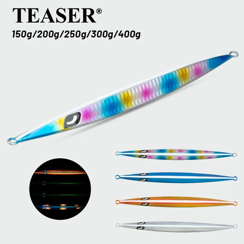 

TEASER J38 Sea fishing: Iron plate rogue rod 150g-400g; Boat fishing: Grouper golden spear, fast sinking, slow shaking bait