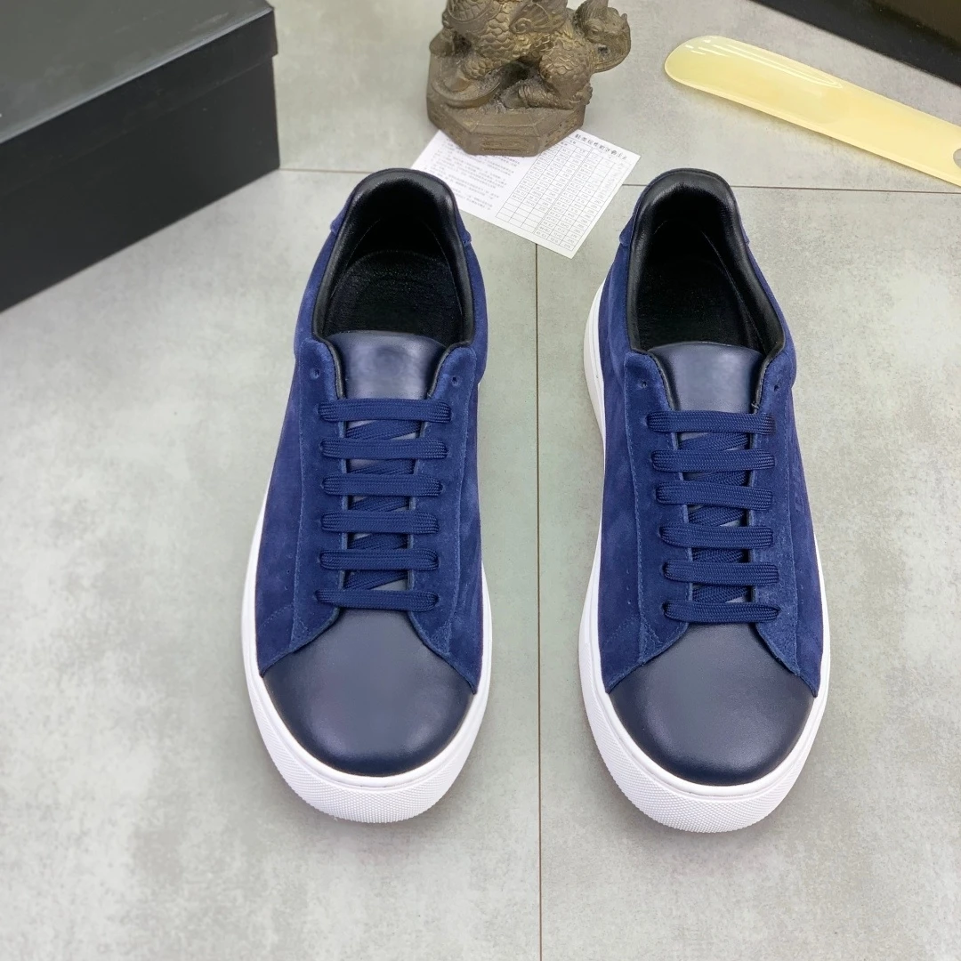 

Holiday Gifts Luxury Brand Men's Shoes Handmade Casual Sneakers Cow Suede Leather Non-slip Running Hiking Cycling Sport Shoes