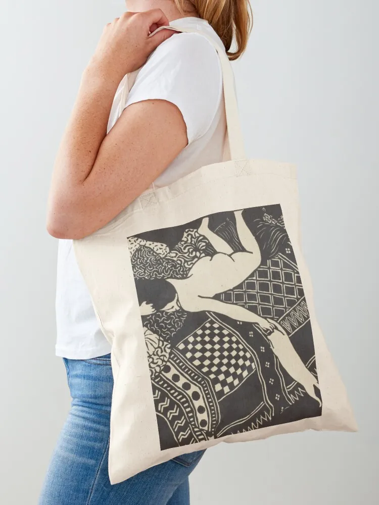

Woman And Cat Tote Bag shopper bag women ecological bags tote bag woman cute tote