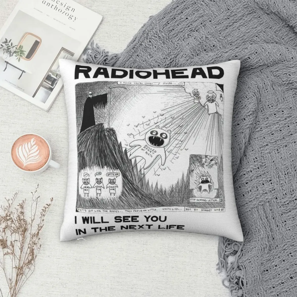 Radiohead Music Pillowcase Polyester Cushion Cover Decorations Rock Pillow Case Cover Home Wholesale 40*40cm