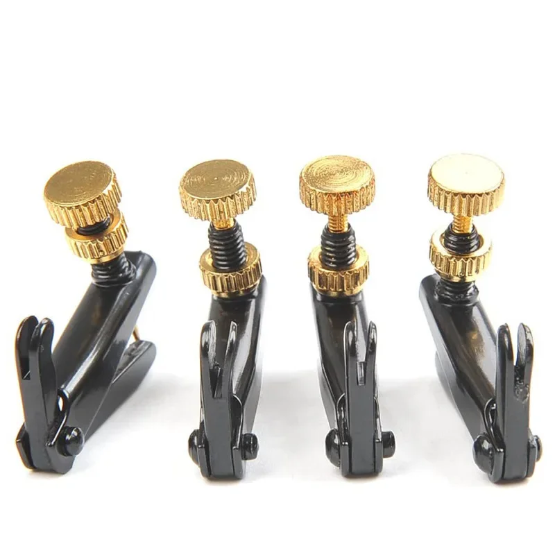 4pcs Violin Fine Tuner Adjuster Copper Nickel Alloy for 3/4 4/4 Size Violin Accessories