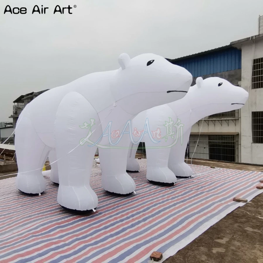 

Good Selling Giant White Inflatable Polar Bear Mascot Replica For Outdoor Advertising Event Decoration Made By Ace Air Art