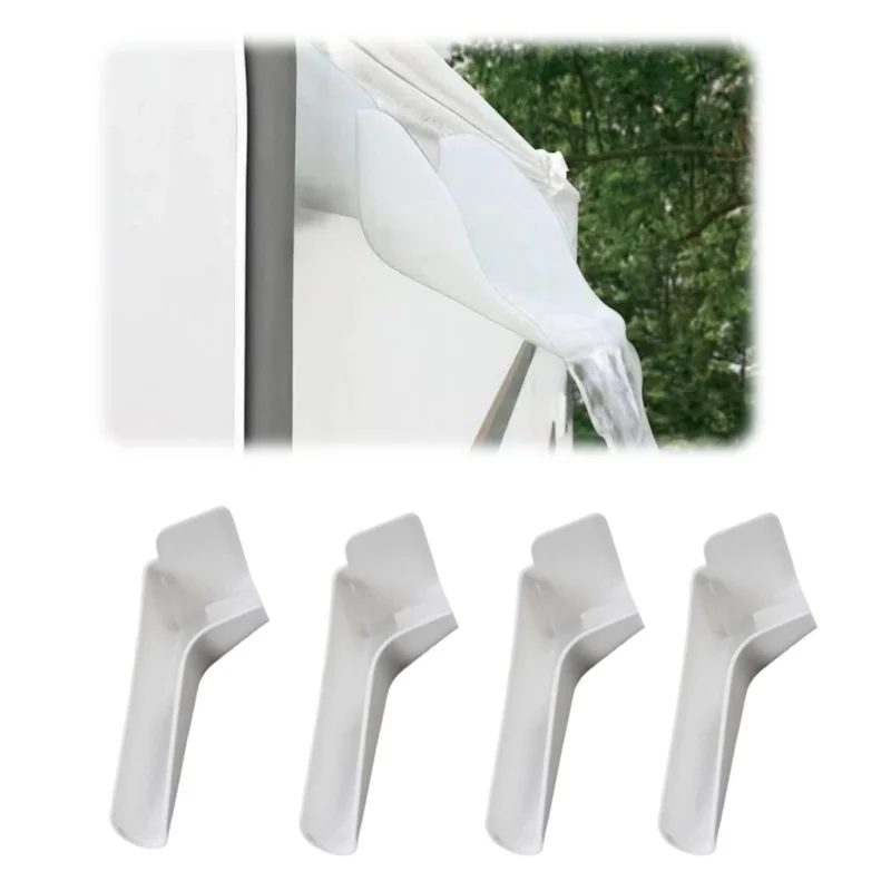 2pcs RV Gutter Spout Extended Rain Gutter Spouts RV Trailer Hardware Rainwater Gutters Diverter Roof Drain Accessories