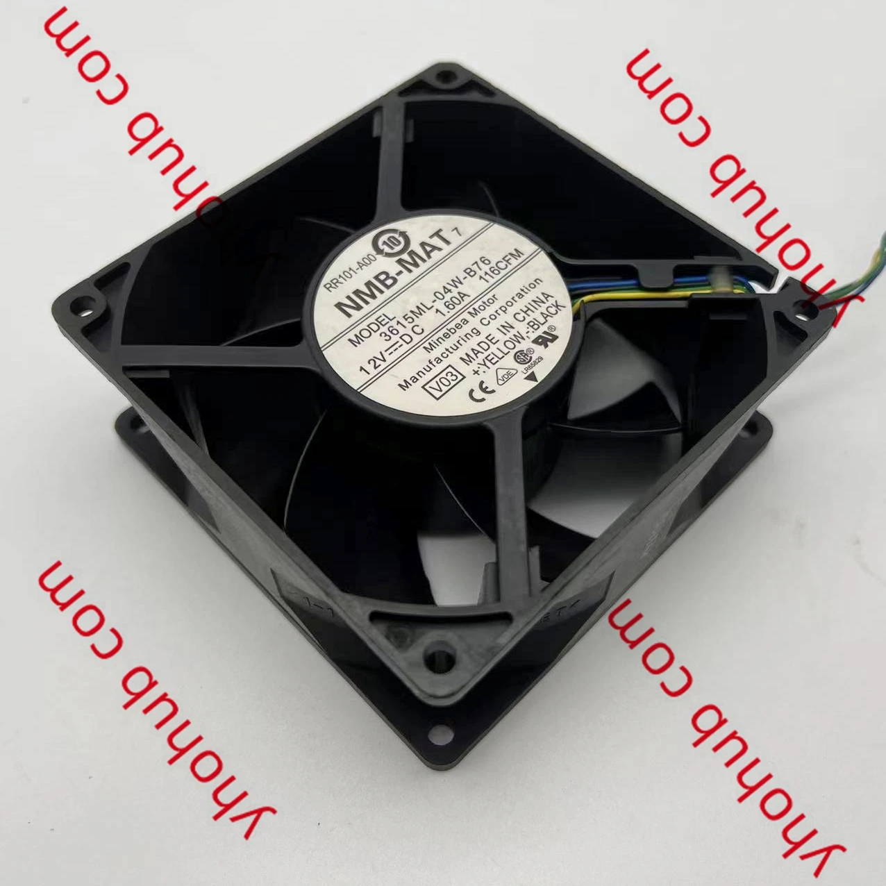 

NMB-MAT 3615ML-04W-B76 V03 DC 12V 0.16A 4-Wire 90x90x38mm Server Cooling Fan