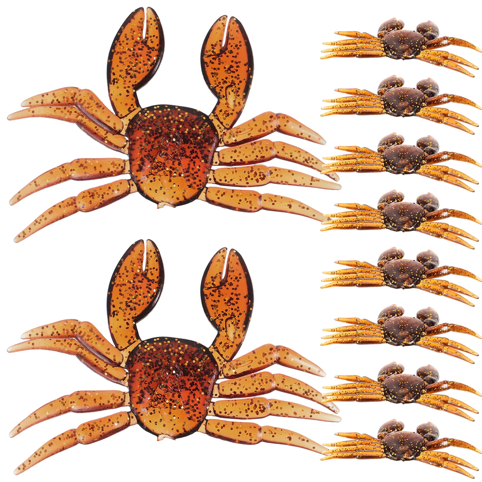 

10pcs Simulated Crab Fishing Lure Biomimetic Artificial Baits Durable Soft Tackle Freshwater Portable Fish Bait