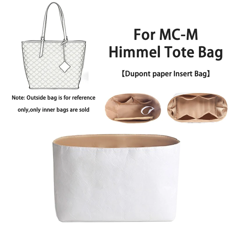 

EverToner New Dupont Paper Handbag Insert Organizer For MC-M Himmel Tote Bag Large Capacity Makeup Storage Bag Inner Liner