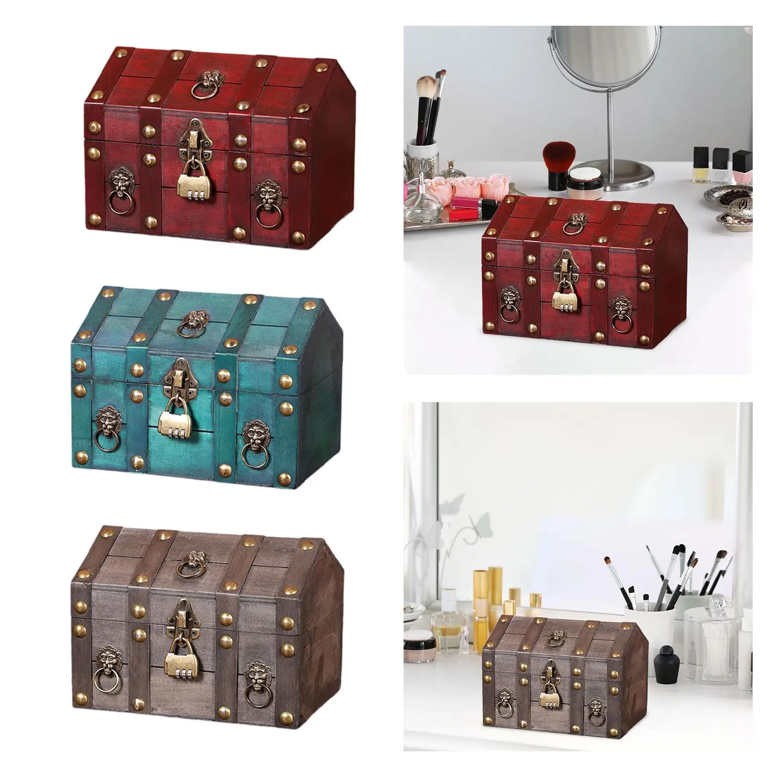 

Комод с кодовым замком для женщин, уникальный декоративный сундук для хранения с возможностью запирания.