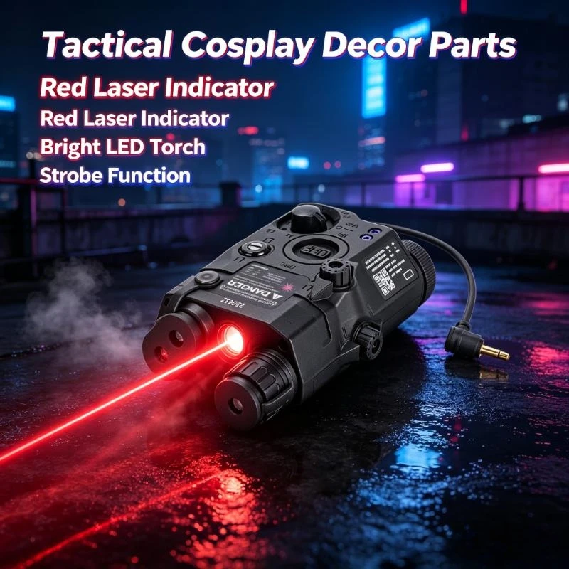 Nylon PEQ15 Laser Indicator With LED Torch Constant & Strobe Light Adjustable Laser Dot Toy Cosplay Decor Parts