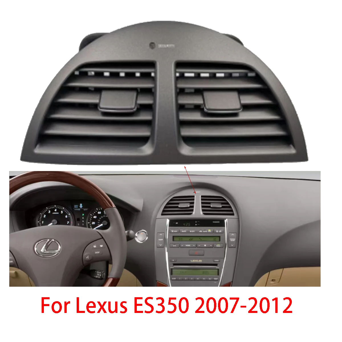 

For Lexus ES350 2007-2012 Car Front Middle Dashboard A/C Air Duct Outlet Vent Assembly