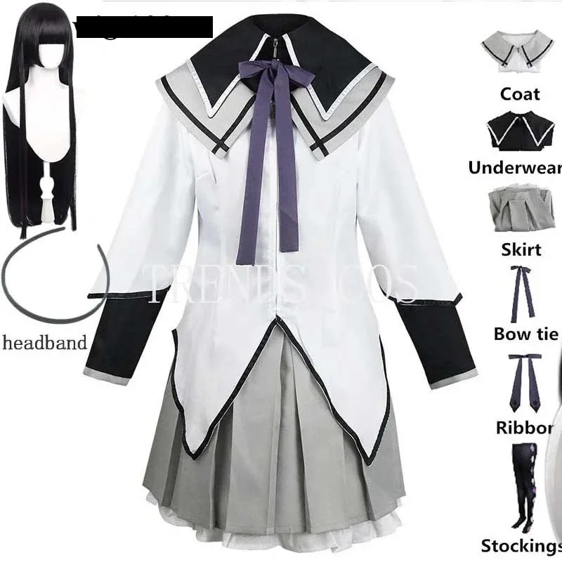 FC6Anime Akemi Homura cosplay costume uniform battle outfit Akemi Homura outfits@FC8！