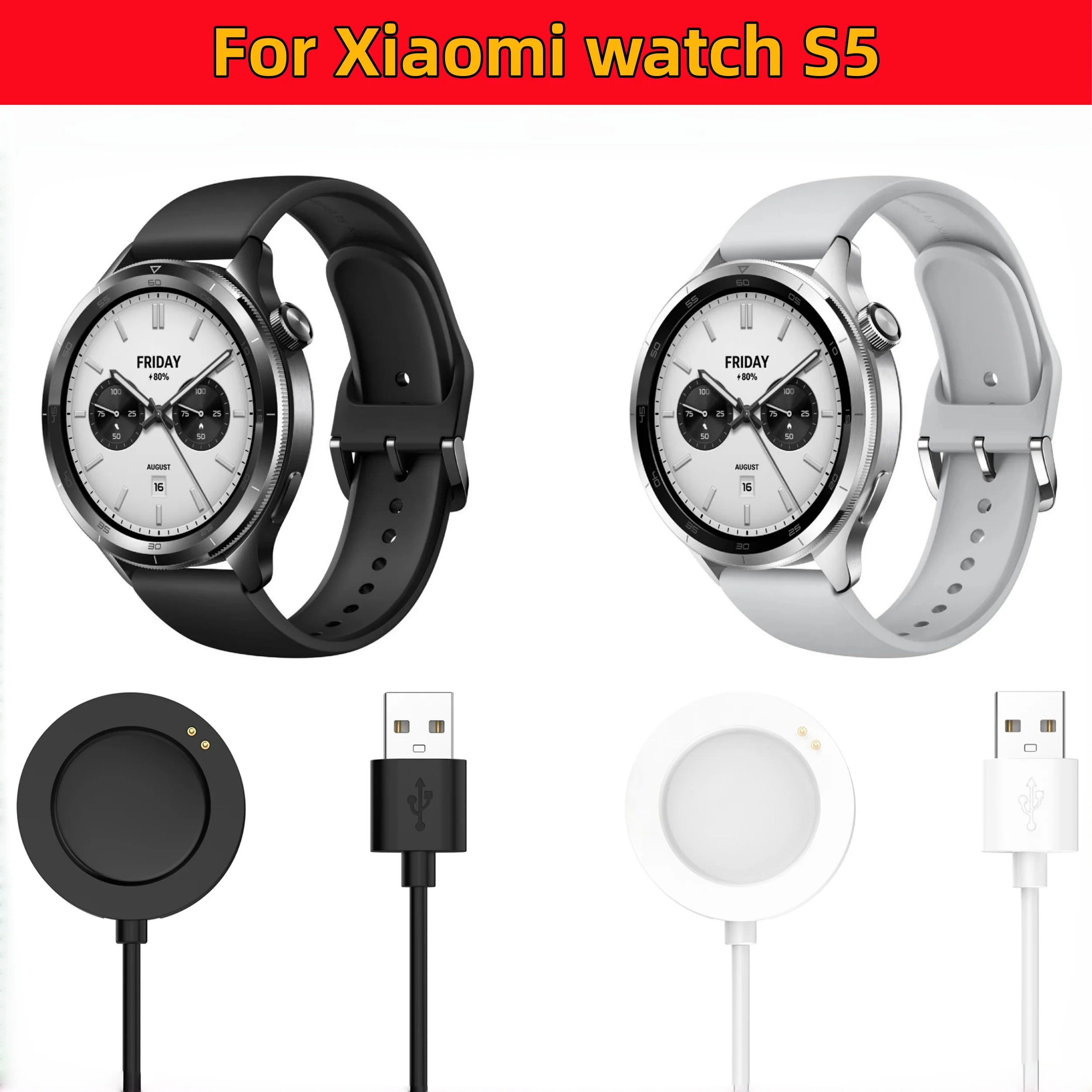 USB Charging Cable Dock For Xiaomi Watch S5 Smart Watch Magnetic Charger
