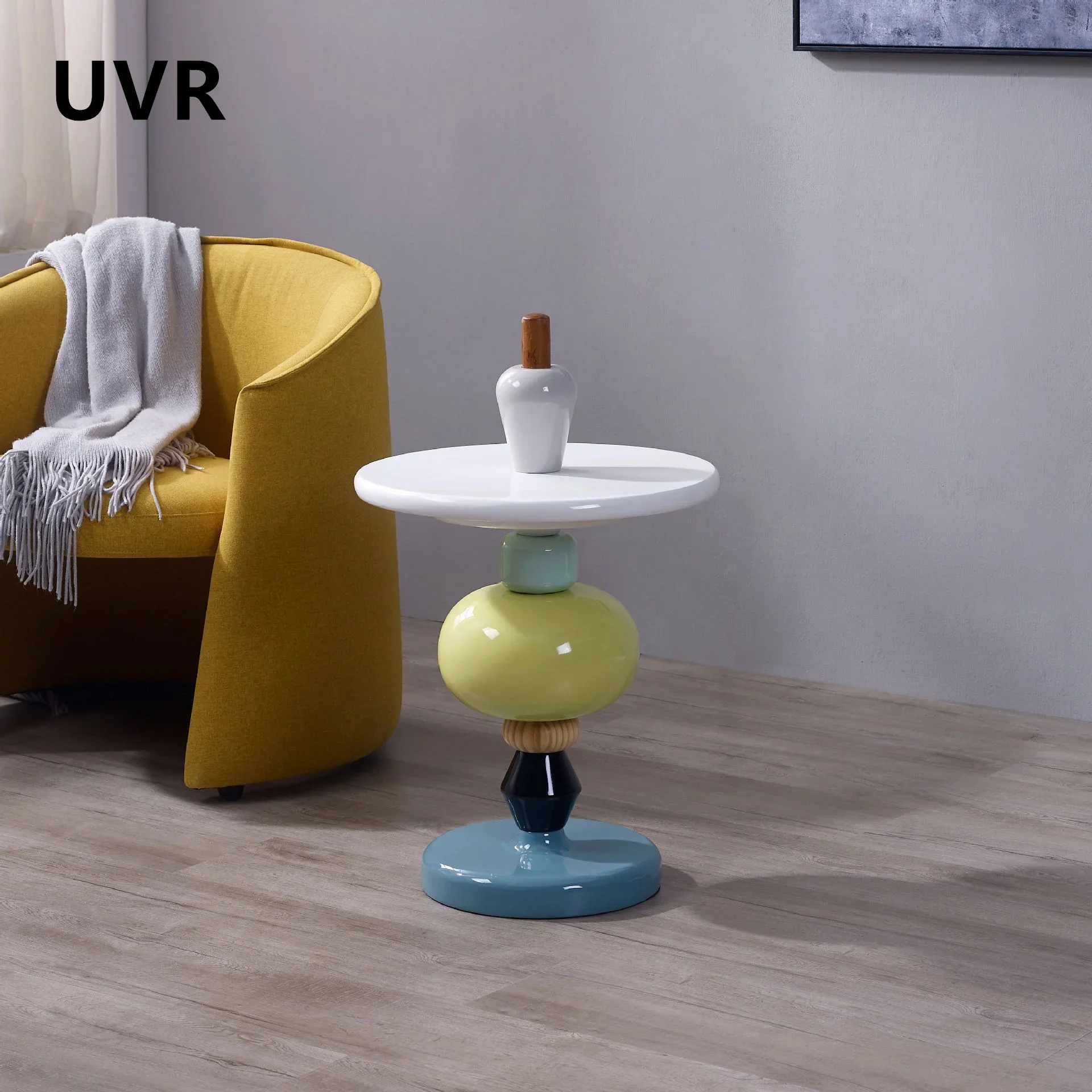 

UVR Creative Coffee Table Colorful Small Round Table Scandinavian Bedside Table Household Living Room Sofa Side Corner Several