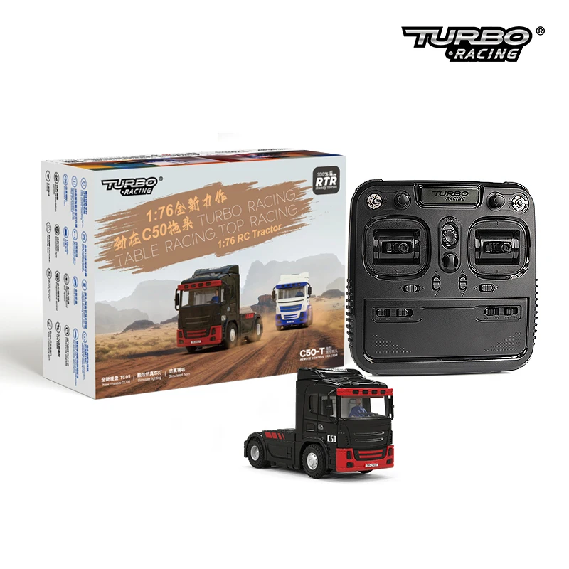 Turbo Racing 1:76 C50 10Ch RC samochód Semi-truck pełny zabawki zdalnie sterowane proporcjonalny zestaw RTR dla dzieci i dorośli